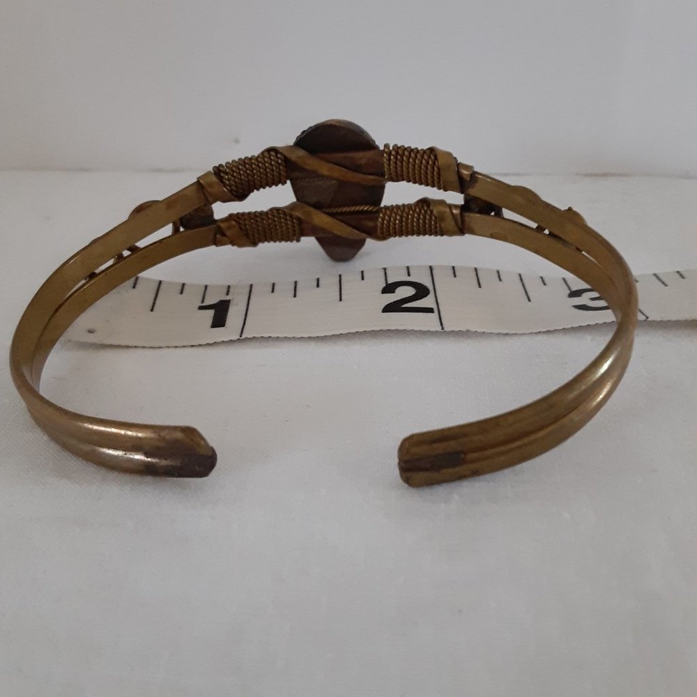 Boho gypsy cuff bracelet - Picture 3 of 5